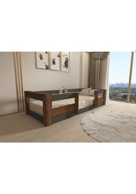 Resim Herseycik Ninnimo Montessori 90X190 Yatak Uyumlu Karyola M7-42 Antrasit 