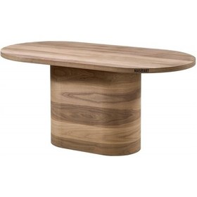 Resim Masifart Severus 180 Lik Ceviz Ufo Oval Masa Cilasız Ham Ham 