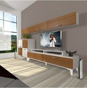 Resim Decoraktiv Ekoflex 8 Slm Silver Tv Ünitesi Tv Sehpası - Beyaz - Ceviz 