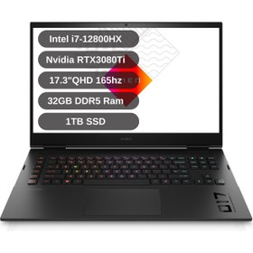 Resim Hp Omen 17-CK1005NT Intel I7-12800HX 32GB 1tb SSD 16GB RTX3080TI 17.3 Qhd 165Hz Windows 11 Home Dizüstü Bilgisayar 6H6R9EA 