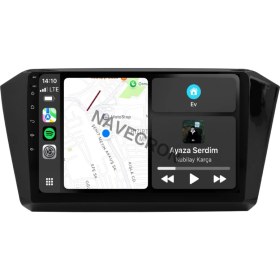 Resim Navecron Volkswagen Passat B8 2015+ 10" Uyumlu Android Multimedia Gerçek 4/64 Kablosuz Carplay Geri Görüş Kameralı 
