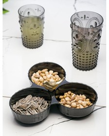 Resim Ew'S Akrilik Gold Kuşlu Çerezlik Sunumluk Şekerlik Altın - Siyah 