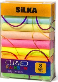 Resim Sg-51 Curved Rainbow Neon Pastel Silgi 8'li 