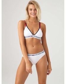 Resim U.S. Polo Assn. Kadın Beyaz Büstiyer Slip Takım 66254 Beyaz 