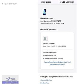 Resim Apple iPhone 14 Plus İkinci El TR | 128 GB | Beyaz 