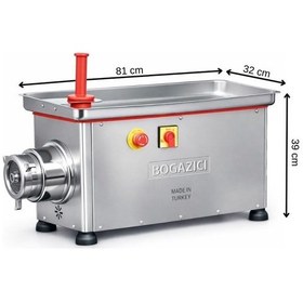Resim Boğaziçi No 22 Sök Tak Kafa Paslanmaz Kıyma Makinesi 380v 