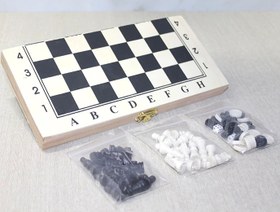 Resim Ahşap Kutulu Satranç Ve Tavla Seti Alk4026 