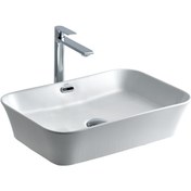 Resim LENA E-4160 Tezgah Üstü Porselen Lavabo 