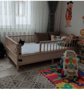 Resim Mobalya Birinci Sınıf Fırınlanmış Ladin Ağacı Montessori Yatak 90x190--100x200 