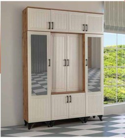 Resim Kdl Çam - Krem İnci 4 Lü Yüklüklü Portmanto Krem 