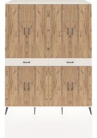 Resim Kronos Gardrop 10 Raflı 2 Çekmeceli 8 Kapaklı 176x59x221 Aytaşı-çam/aytaşı Çam/aytaşı 
