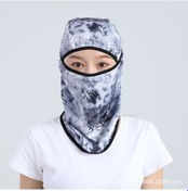 Resim Buz İpek Güneş Koruyucu Maske Erkek Baş Örtüsü Tam Yüz - Açık Mav 