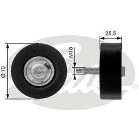 Resim Gates Alternatör Gergi Rulmanı Focus 1.8 16v 2.0 16v 98 04 Connect 1.8 16v 02 / Saptırma Makarası 