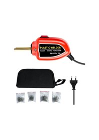 Resim 100w Plastik Kaynakçı, Sıcak Zımba Makinesi Araba Tampon Tamir Takımı, Pense, Bıçak, 200 Adet Flatouter 