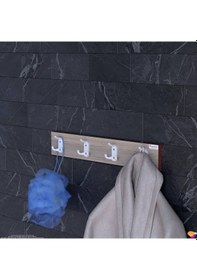 Resim Modilayn Arı Serisi 61,4x9,6 Cm 12 Kancalı Banyo Askısı - 4'lü Set Ekstra Düzen Ve Yer Tasarrufu Cordoba 