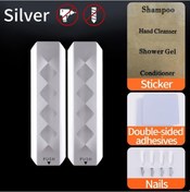 Resim Silver-2-tek/çift/üçlü 350ml Sabunluk Duvara Monte El Dezenfektanı Dispenseri Banyo Ev Tırnak Ücretsiz Banyo Aksesuarları 