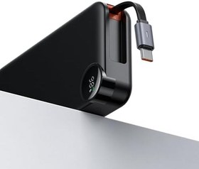 Resim Mcdodo MC-3870 10000mAh 30W A+C Dijital Göstergeli Powerbank (Dahili USB-C Geri Çekilebilir Kablo) 