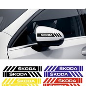 Resim Skoda Roomster Yan Dikiz Aynası Şerit Sticker Araca Özel 