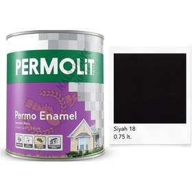 Resim Permolit Enamel Sentetik Yağlı Boya Siyah 0.75 Lt. 0.75 L 
