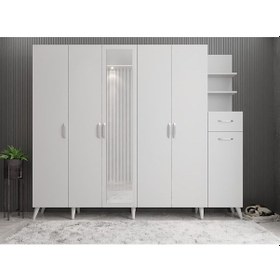 Resim Açelya Portmanto Vestiyer Beyaz M7 270 cm 