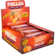 Resim FELLAS Portakallı ve Zencefilli Vitamin & Meyve Bar 35g X 12 
