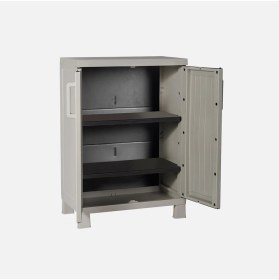 Resim Csb Store Bahçe Balkon Depolama Dolabı Plastik 65X37X93 cm Kilitli Çok Amaçlı Dolap 20 kg Raf Kapasiteli 