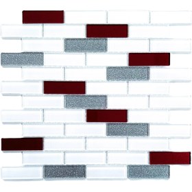 Resim MozaiKristaL Mutfak Tezgah Arası ve Iç Dekorasyon Için Kristal Cam Mozaik. Cam Ölçüsü: 23X73 Mm. File Ölçüsü: 30X30 cm. ( 1 Kutu = 1 m2 Fiyatıdır ) 