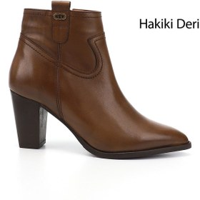 Resim GÖNDERİ(R) Kadın / Kız Taba Antik Fermuarlı Sivri Burun Hakiki Deri Bot 