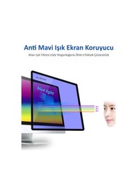 Resim Apple Uyumlu MacBook Air 13" A1369 A1466 Anti Blue Ray Ekran Koruyucu 
