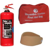Resim ÇAKIR Trafik Ilkyardım Seti Yangın Tüpü Boyunluk Oto Muayene Paketi 