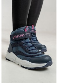 Resim Mnpc Kız Çocuk Lacivert Suni Deri Suya Dayanıklı Anatomik Günlük Bot 25k3b11013324 Lacivert 