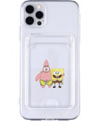 Resim mooodcase Iphone 11 Pro Uyumlu Sünger Bob Ve Patrickstar Desenli Şeffaf Kamera Korumalı Ve Kartlıklı Telefon K 