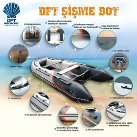 Resim Dft Discovery 360 Alüminyum Katlanır Tabanlı Şişme Bot 