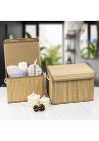 Resim Decolove Bambu İkili Saklama Kutusu 