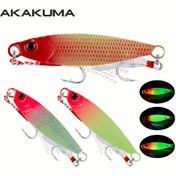 Resim 3 Adet Metal Jig Balıkçılık Yemi 3 Renkli Işıltılı Kaşık 3D Gözler Jigging Dökme Yem 7g/10g/15g/20g/30g Batan Metal Yem 