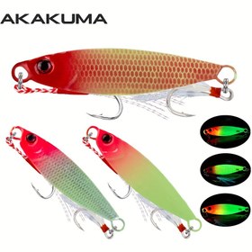 Resim 3 Adet Metal Jig Balıkçılık Yemi 3 Renkli Işıltılı Kaşık 3D Gözler Jigging Dökme Yem 7g/10g/15g/20g/30g Batan Metal Yem 