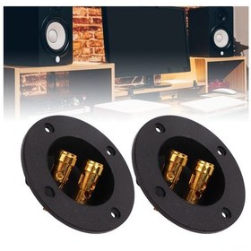 Resim Reedark 5 Adet 3 İnç Dairesel Araç Hoparlör Kutusu Terminali, Abs Ve Çinko Alaşımlı, Push Tipi Bağlantı, Ev/araç/rv Uygun Cp-0968 