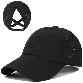 Resim Yaz Düz Renk Beyzbol Şapkası Kadın Athleisure Çapraz At Kuyruğu Beyaz 