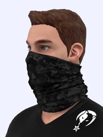Resim e taktik ® DeBuff Collar Camouflage Black Boyunluk Bandana 