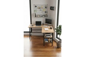 Resim RetoDesign Köşe Oyuncu Çalışma Masası. Gaming Masa 8000 