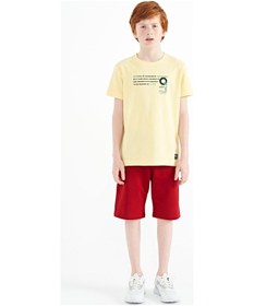 Resim Tommylife Tommy Life Sarı Baskı Detaylı O Yaka Standart Kalıp Erkek Çocuk T-shirt - 11145 Sarı 