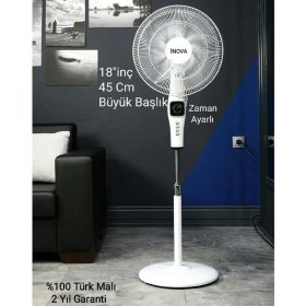 Resim İnova Sunday 18" 5 Pervaneli Zaman Ayarlı Vantilatör 65W 