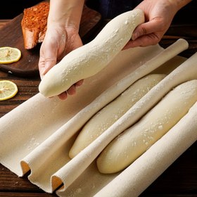 Resim Premium Kalın Kanvas Ekmek Mayalama Bezi - Fransız Baget ve Ekmekleri için Mükemmel, Mutfak & Yemek Odası Temel Gereç 