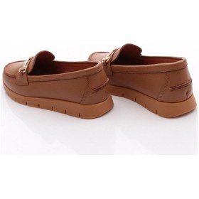 Resim Dgn 5604-6 Kadin Loafer Ayakkabi Taba Floater 