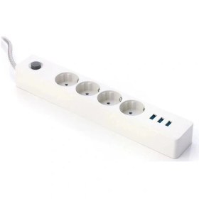 Resim Termak Akım Korumalı 4 Priz 3 Usb Girişli Uzatma Kablosu Güç Ve Şarj 0.7 M 