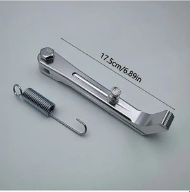 Resim Motion003 Kısa Ayarlanabilir Alüminyum Moto Kickstand - Dayanıklı Yaylı Yan Sehpa 