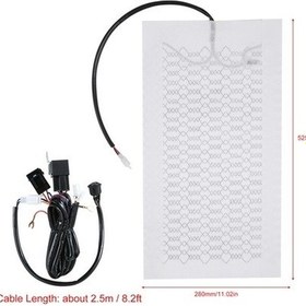 Resim Besthome1 Karbon Fiber 12v Otomobil Koltuk Isıtıcı Yastığı, 2 Sıcaklık, Rahat & Dayanıklı 