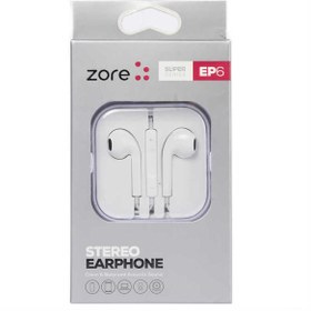 Resim Rba aksesuar Zore EP6 Süper Seri 3.5mm Kulaklık - Beyaz 