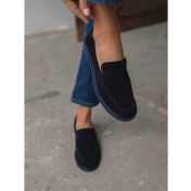 Resim Carmira Lacivert Süet Hakiki Süet Kadın Makosen 