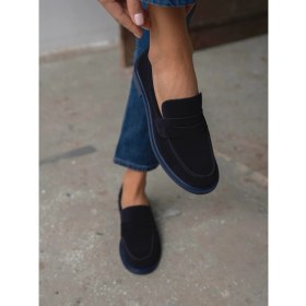 Resim Carmira Lacivert Süet Hakiki Süet Kadın Makosen 